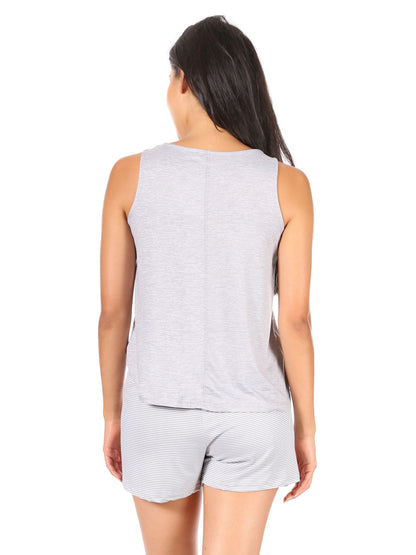 Rae Dunn Women's Tank and Drawstring Shorts Pajama Set with Graphic