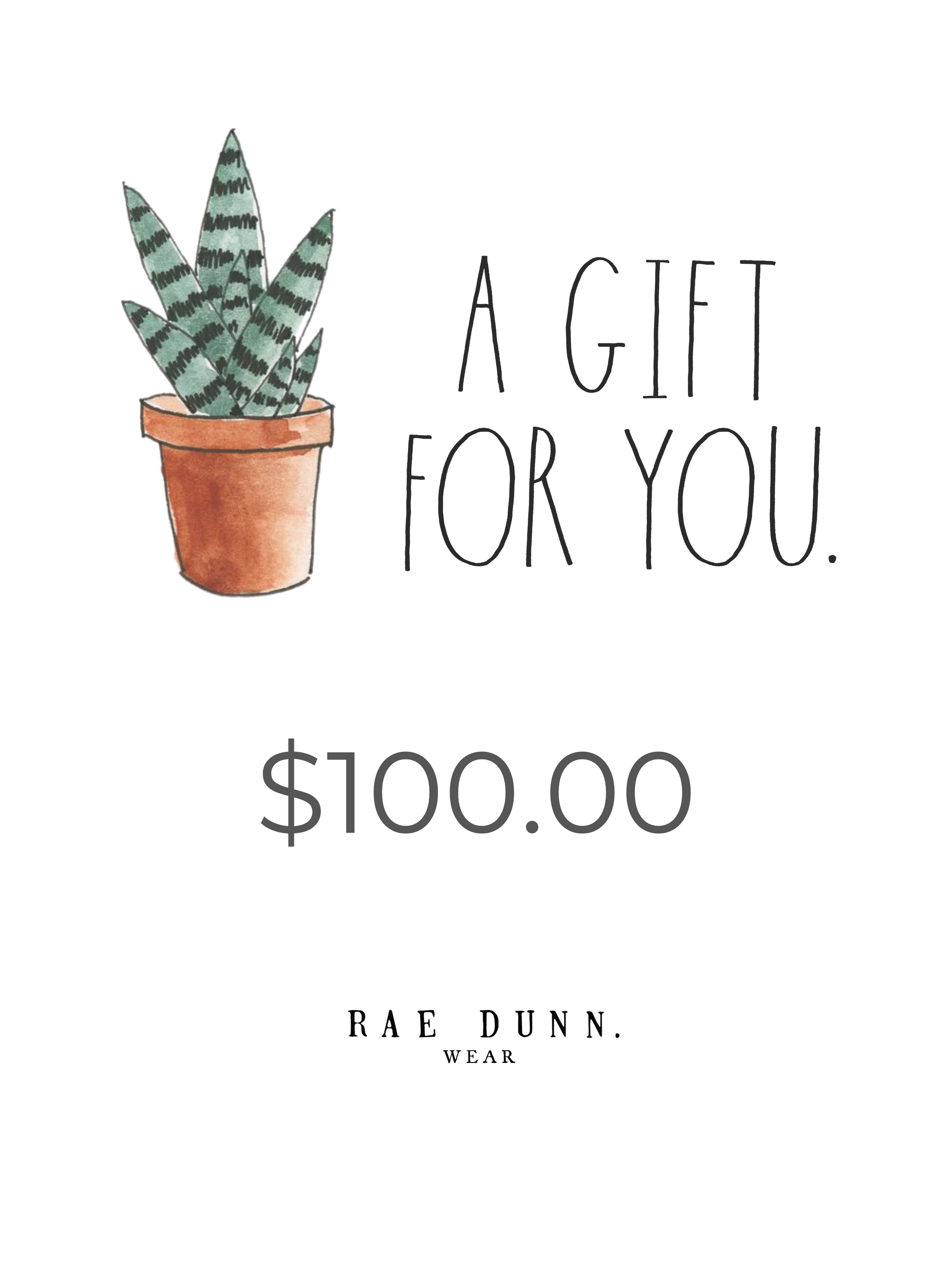 "A GIFT FOR YOU" E-Gift Card - Rae Dunn Wear - Gift Cards