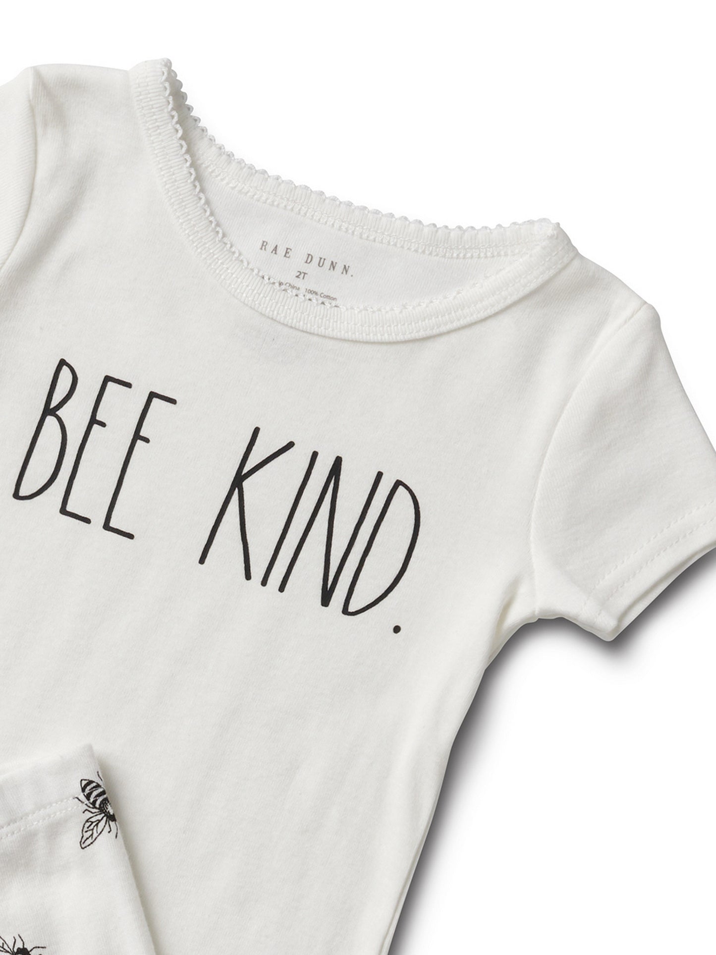 Girl's "BEE KIND" Short Sleeve Tee and Jogger Pajama Set - Rae Dunn Wear - G Pant Set