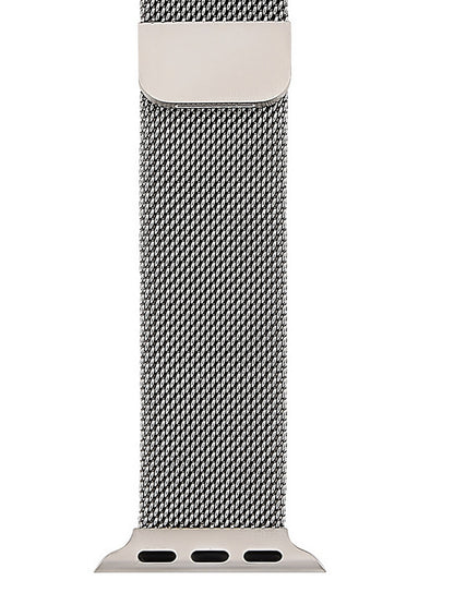 Rae Dunn Watch Bands Set of 3, compatible with Apple Watch 38mm 40mm Silicone, Link, Mesh in Silver - Rae Dunn Wear - Watch