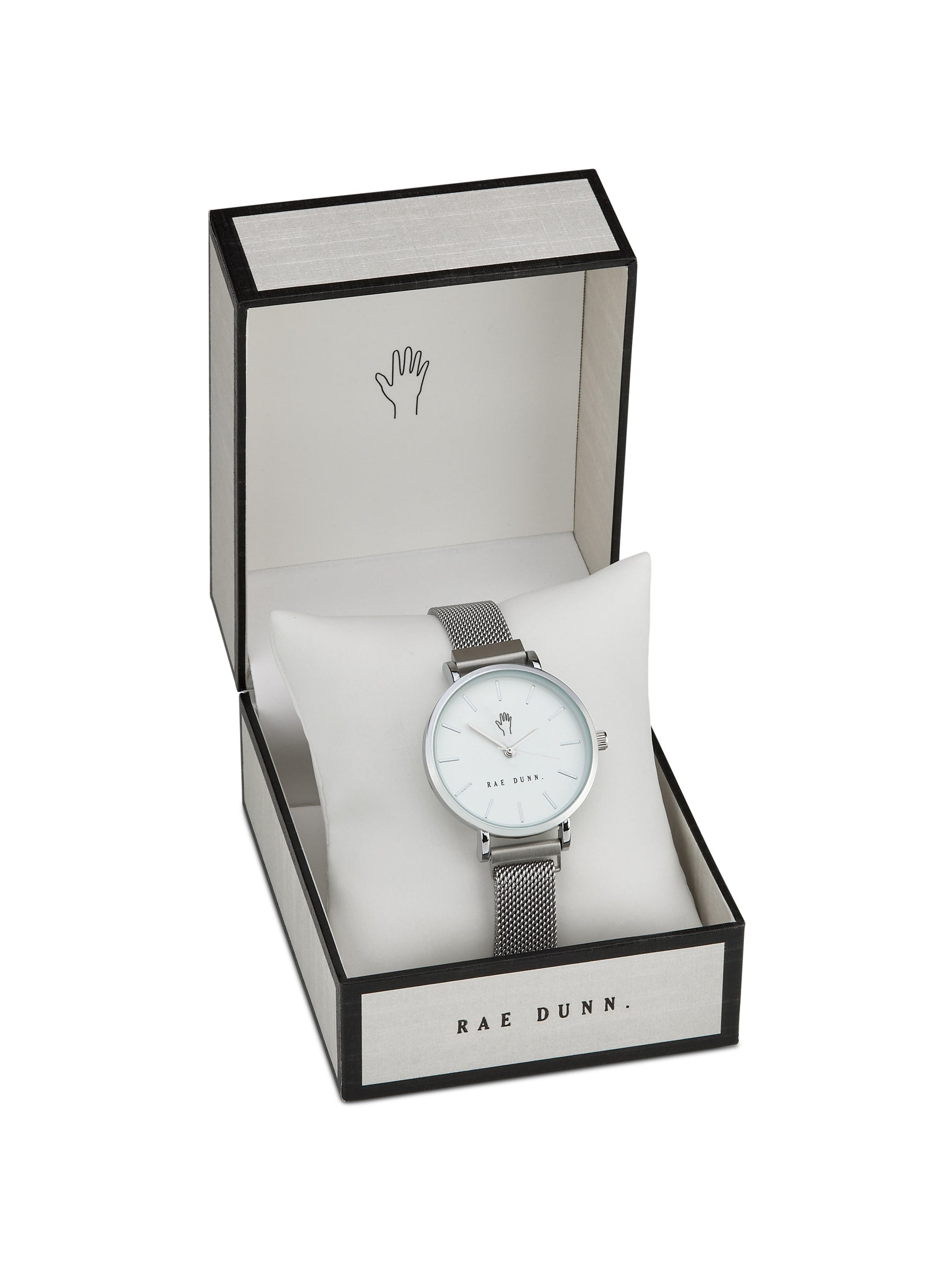 ROBIN Round Face Mesh Bracelet Watch in Silver, 33mm - Rae Dunn Wear - Watch