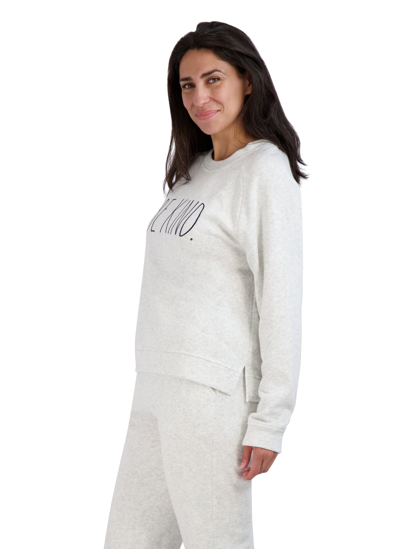 Women's "BE KIND" Sweatshirt and Drawstring Jogger Pajama Set - Rae Dunn Wear - W A Pants Set