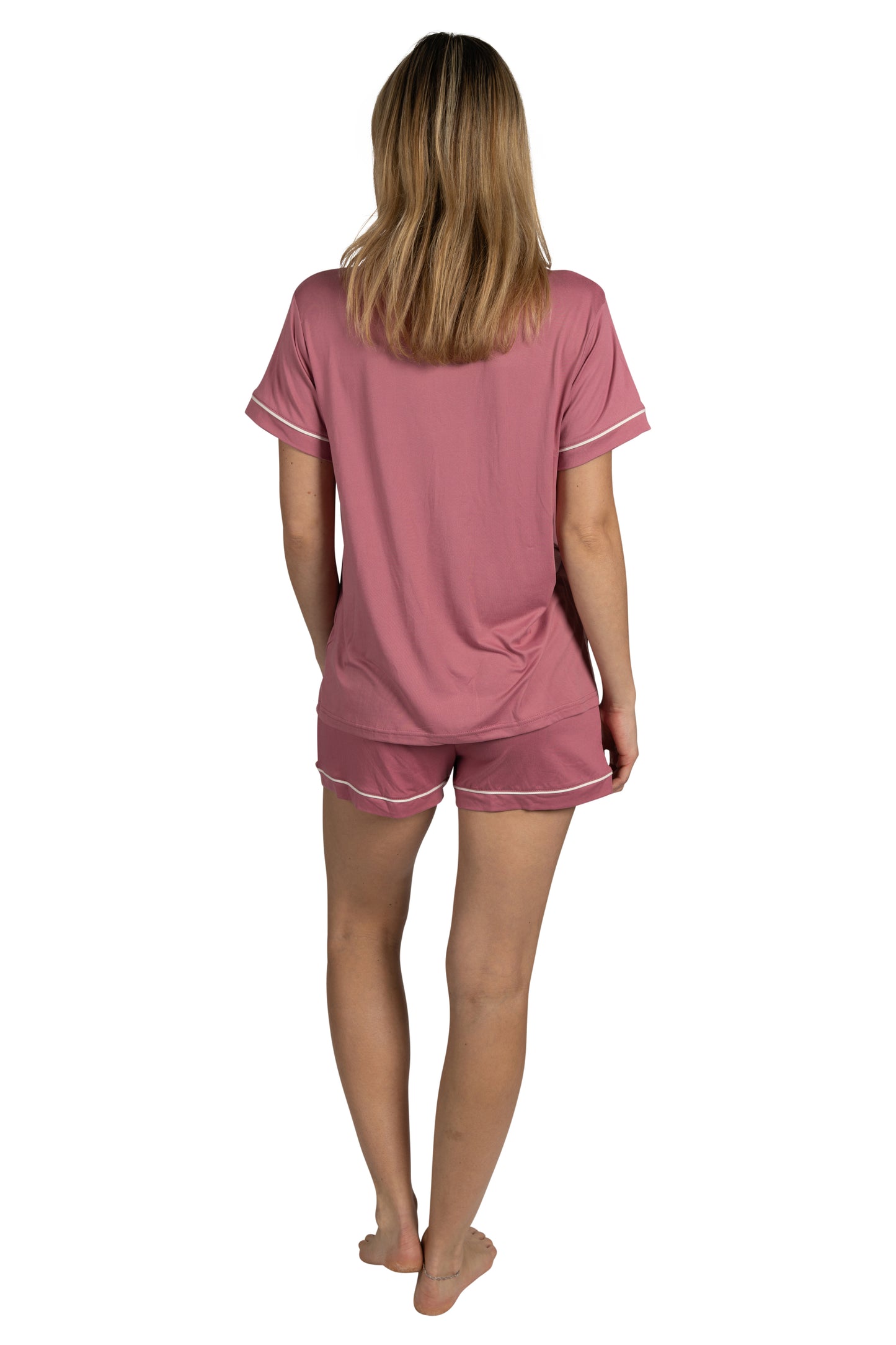 Women's "CHOOSE KINDNESS" 3-Piece Pajama Set Short Sleeve Notch Collar Top, Shorts, and Comfy Pants Pj Set