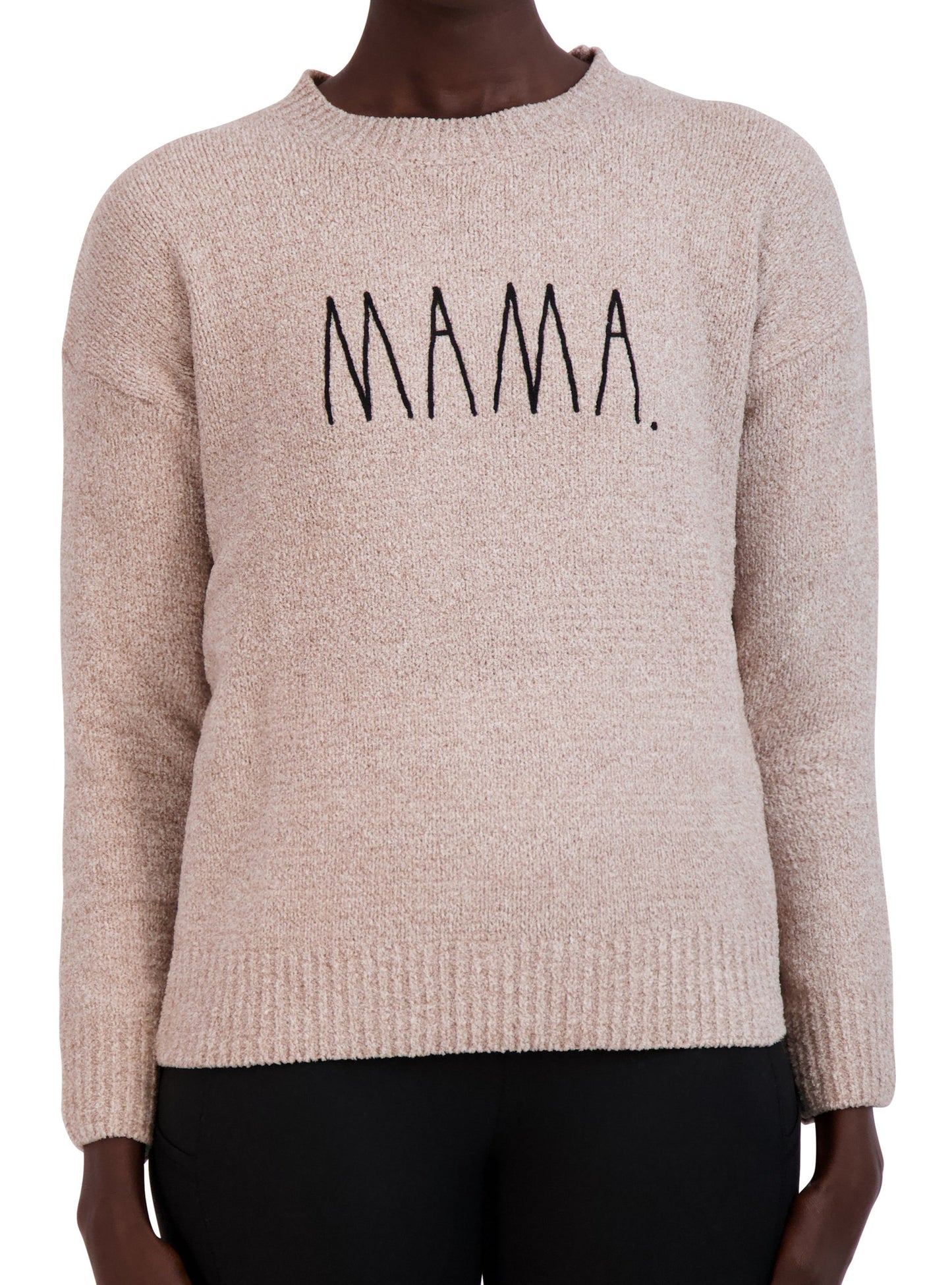 Women's Embroidered "MAMA" Chenille Sweater - Rae Dunn Wear - W Sweater