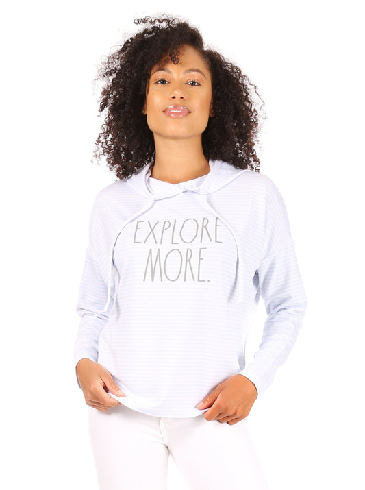 Women's "EXPLORE MORE" Slim Fit Pullover Fashion Hoodie - Rae Dunn Wear - W Hoodie