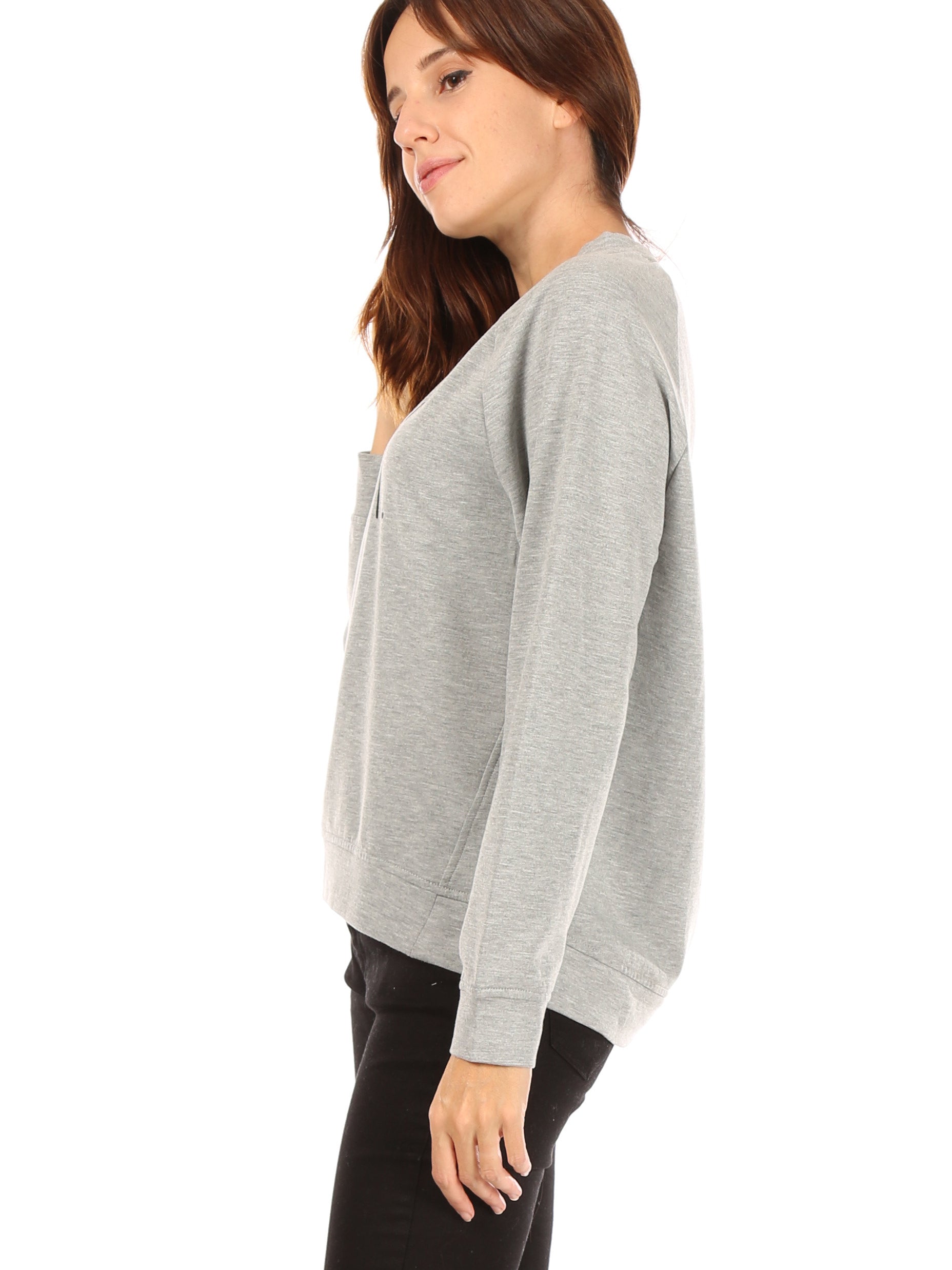 Women's "HAPPY" Studio Raglan Sweatshirt - Rae Dunn Wear - W Sweatshirt