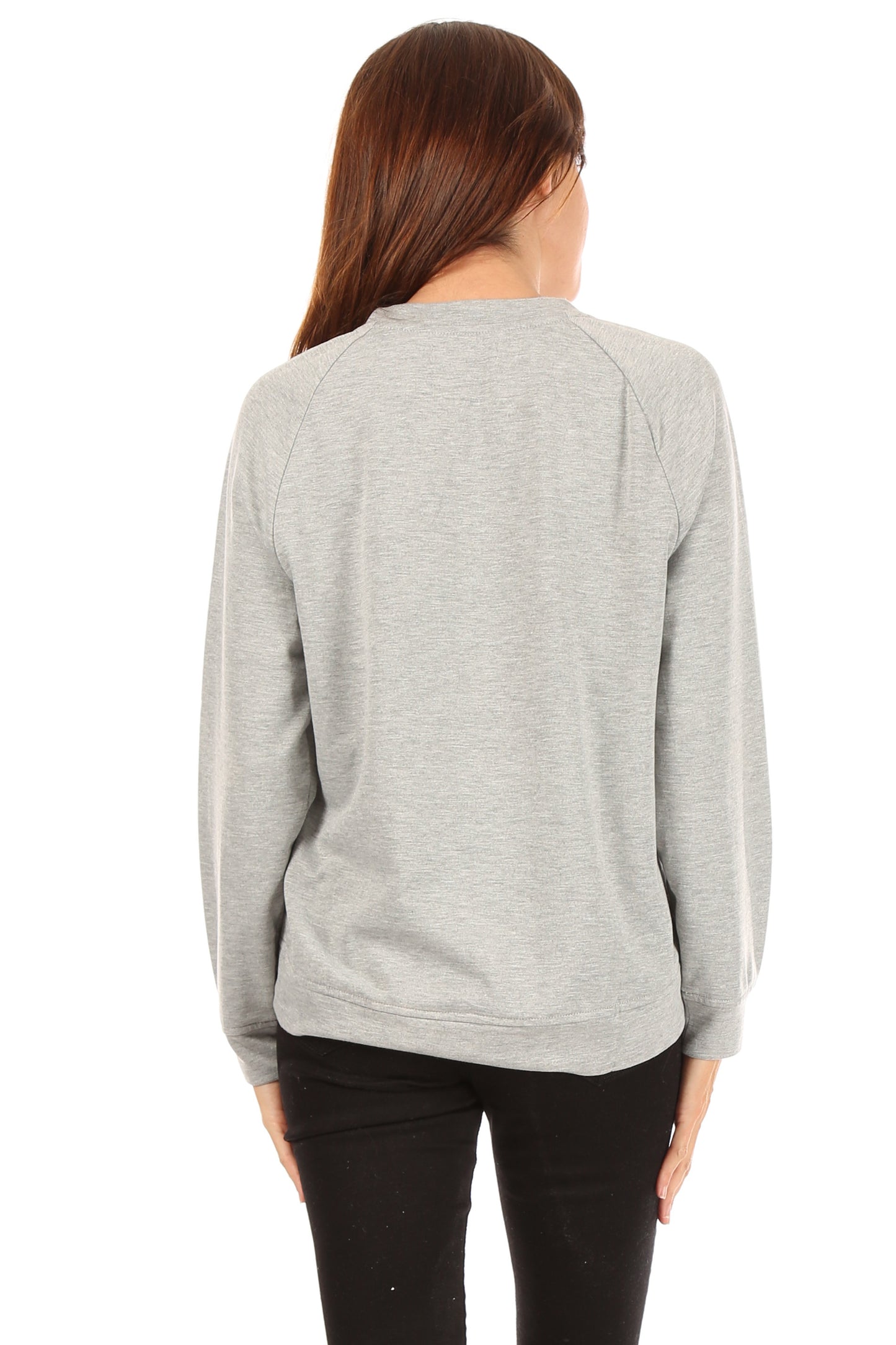 Women's "HAPPY" Studio Raglan Sweatshirt - Rae Dunn Wear - W Sweatshirt