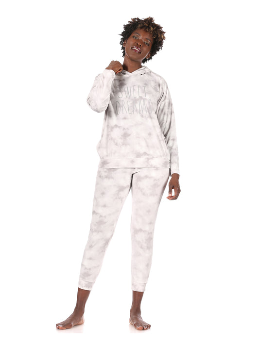 Women's "SWEET DREAMS" Hoodie and Drawstring Jogger Lounge Set - Rae Dunn Wear - W A Pants Set