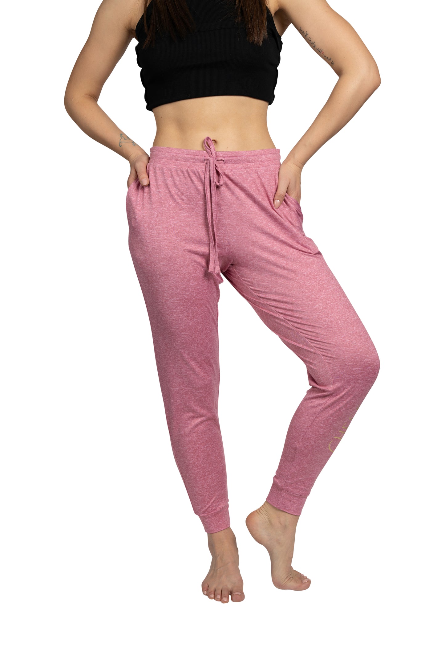 Women's "CHEERS" Jogger Pajama Pants with Pockets and Drawstring
