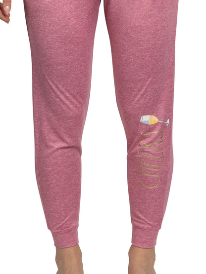 Women's "CHEERS" Jogger Pajama Pants with Pockets and Drawstring