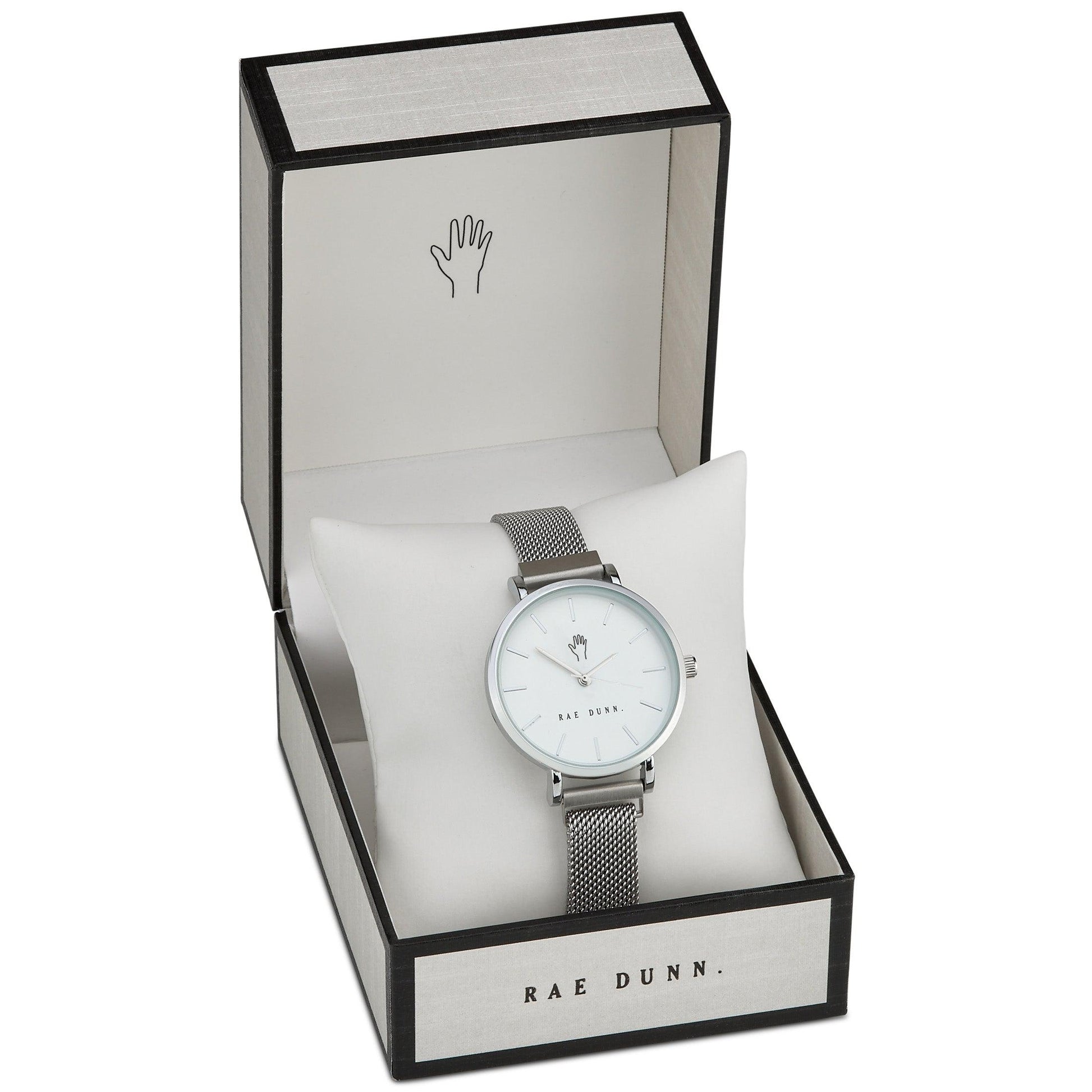 Rae Dunn Women's Sleek Round Face Mesh Watch - Rae Dunn Wear