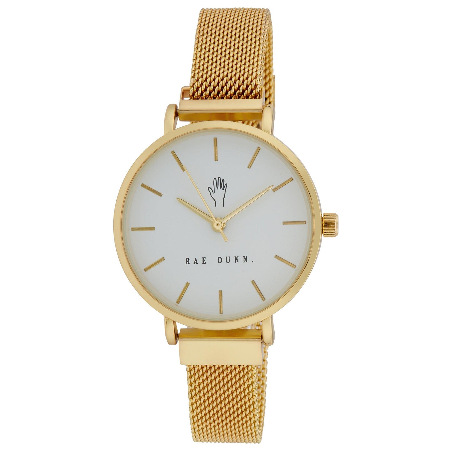 Rae Dunn Women's Sleek Round Face Mesh Watch - Rae Dunn Wear