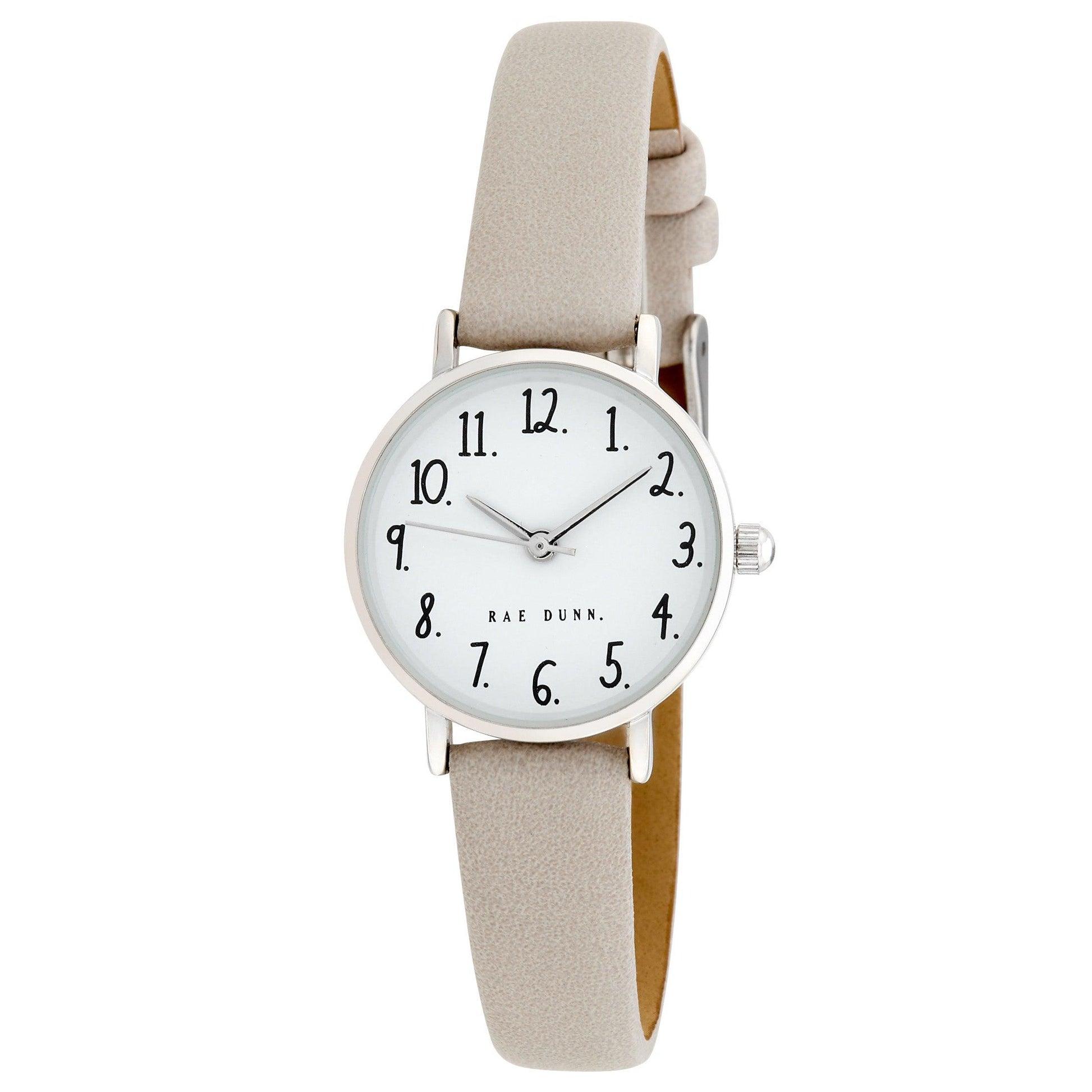 Rae Dunn Women's Small Round Face Vegan Leather Strap Watch - Rae Dunn Wear