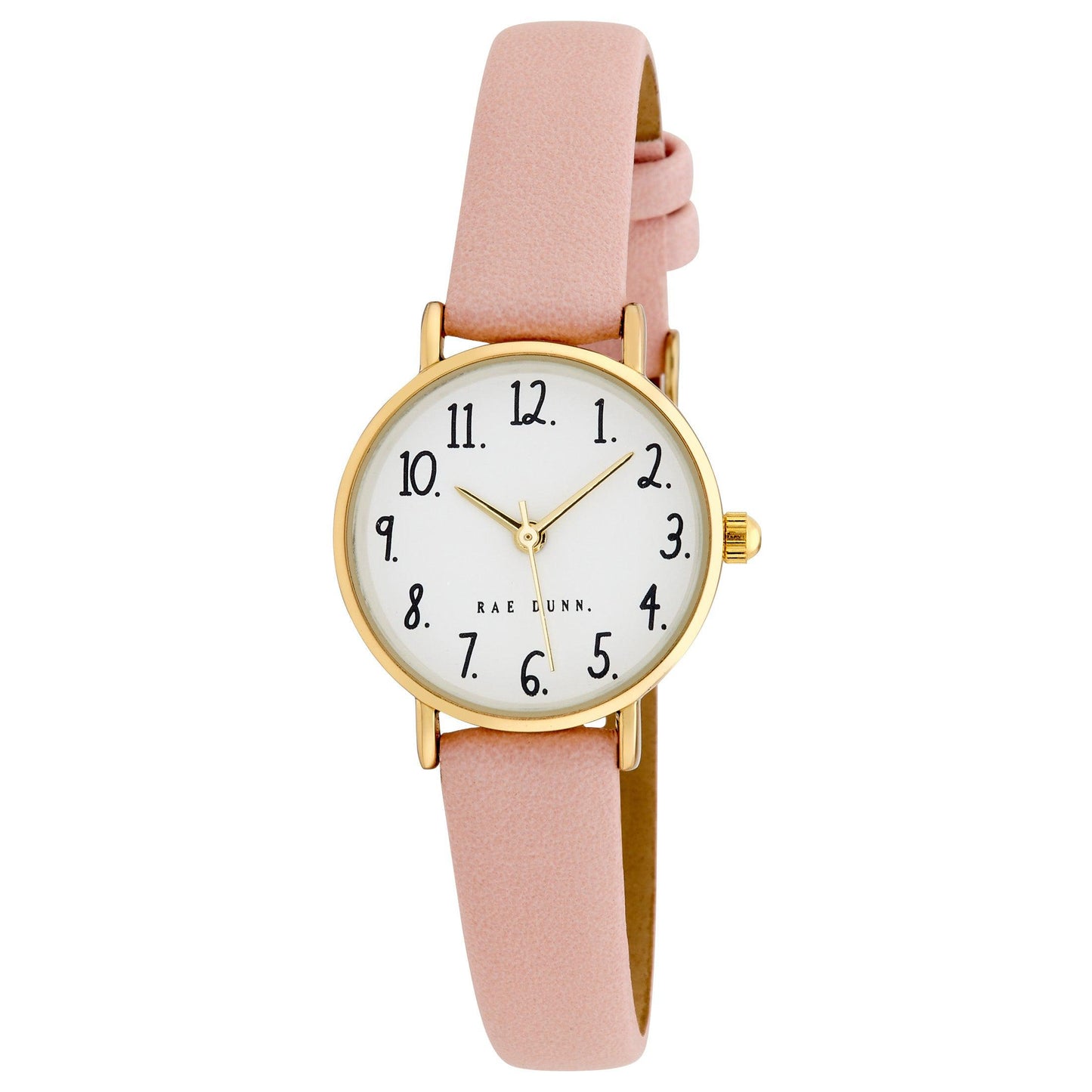 Rae Dunn Women's Small Round Face Vegan Leather Strap Watch - Rae Dunn Wear