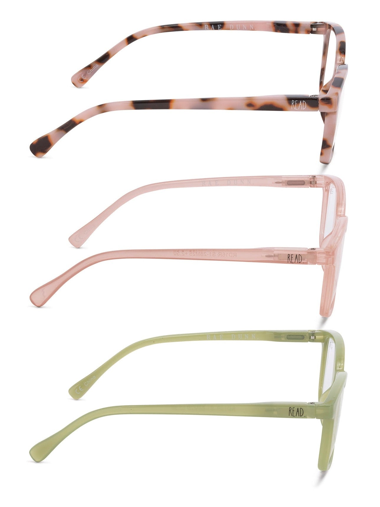 NALA 3-Pack Premium Reading Glasses with "READ MORE" Signature Font Hard Case - Rae Dunn Wear