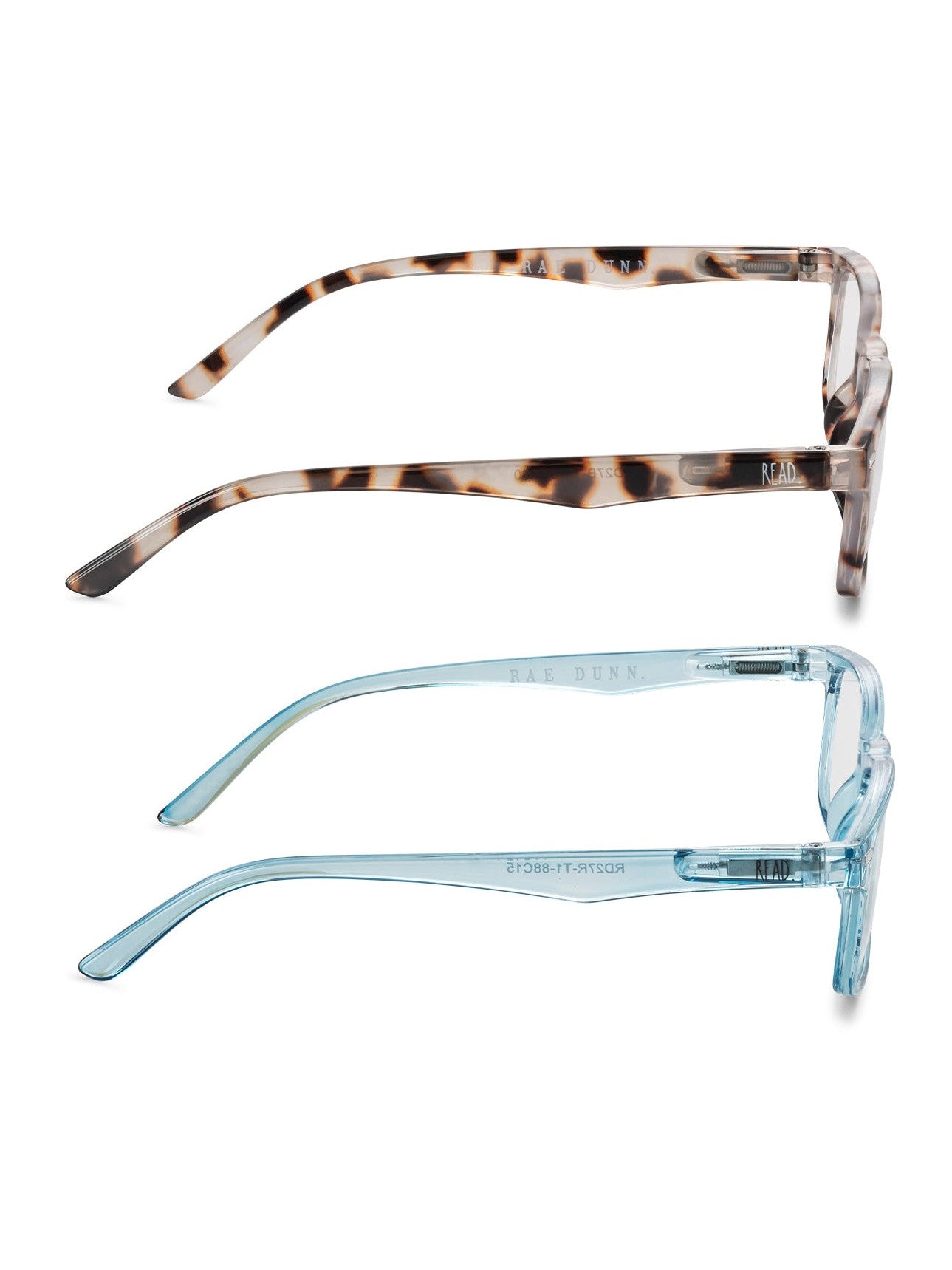 LOU 2-Pack Blue Light Blocking Reading Glasses with "READ MORE" Signature Font Hard Case - Rae Dunn Wear