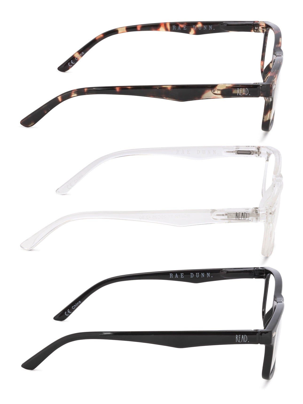 LOU 3-Pack Premium Reading Glasses with "READ" Signature Font - Rae Dunn Wear