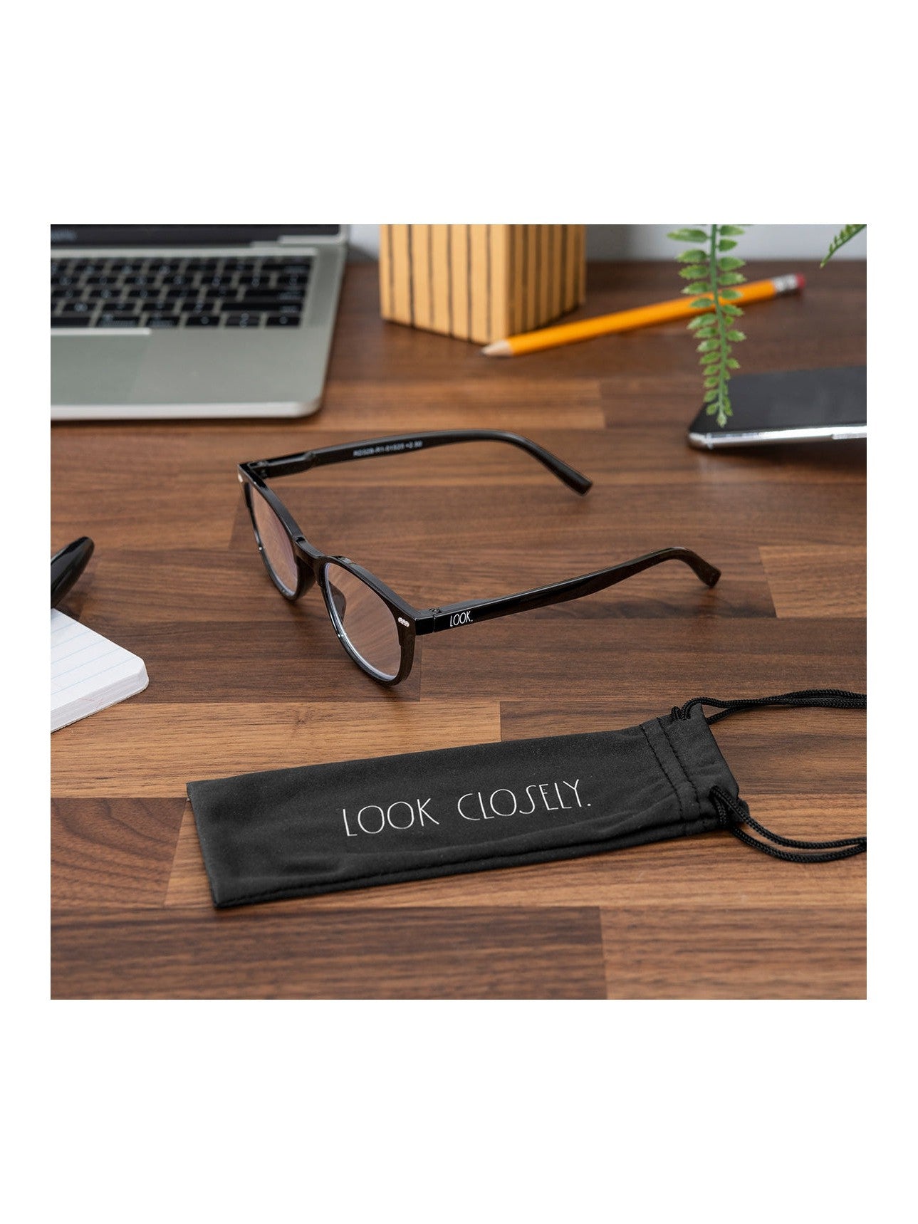 ELIZA Blue Light Blocking Reading Glasses with "LOOK CLOSELY" Signature - Rae Dunn Wear