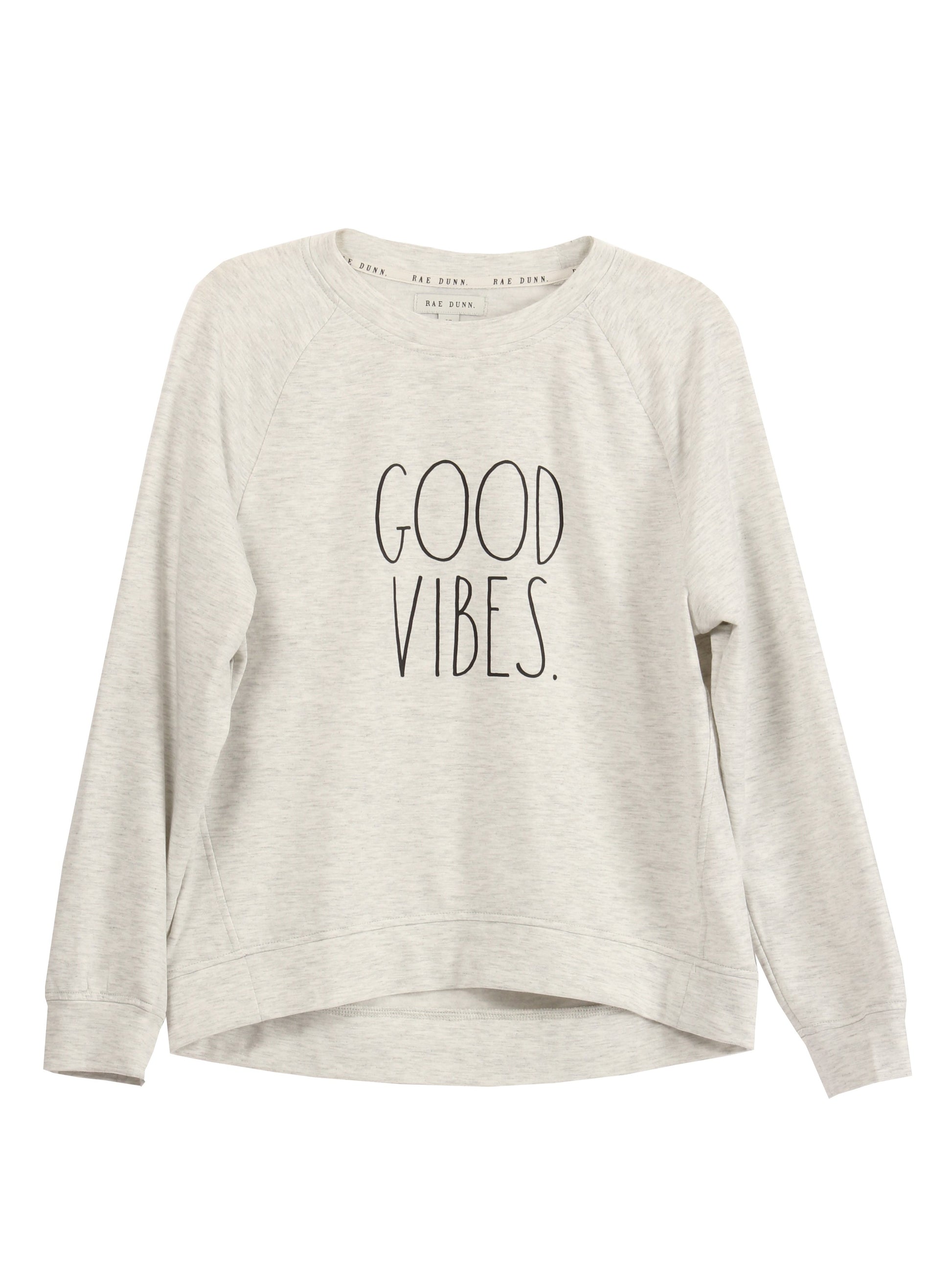 Women's "GOOD VIBES" Studio Raglan Sweatshirt - Shop Rae Dunn Apparel and Sleepwear