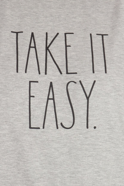 Women's "TAKE IT EASY" Plus Size Studio Raglan Sweatshirt - Rae Dunn Wear