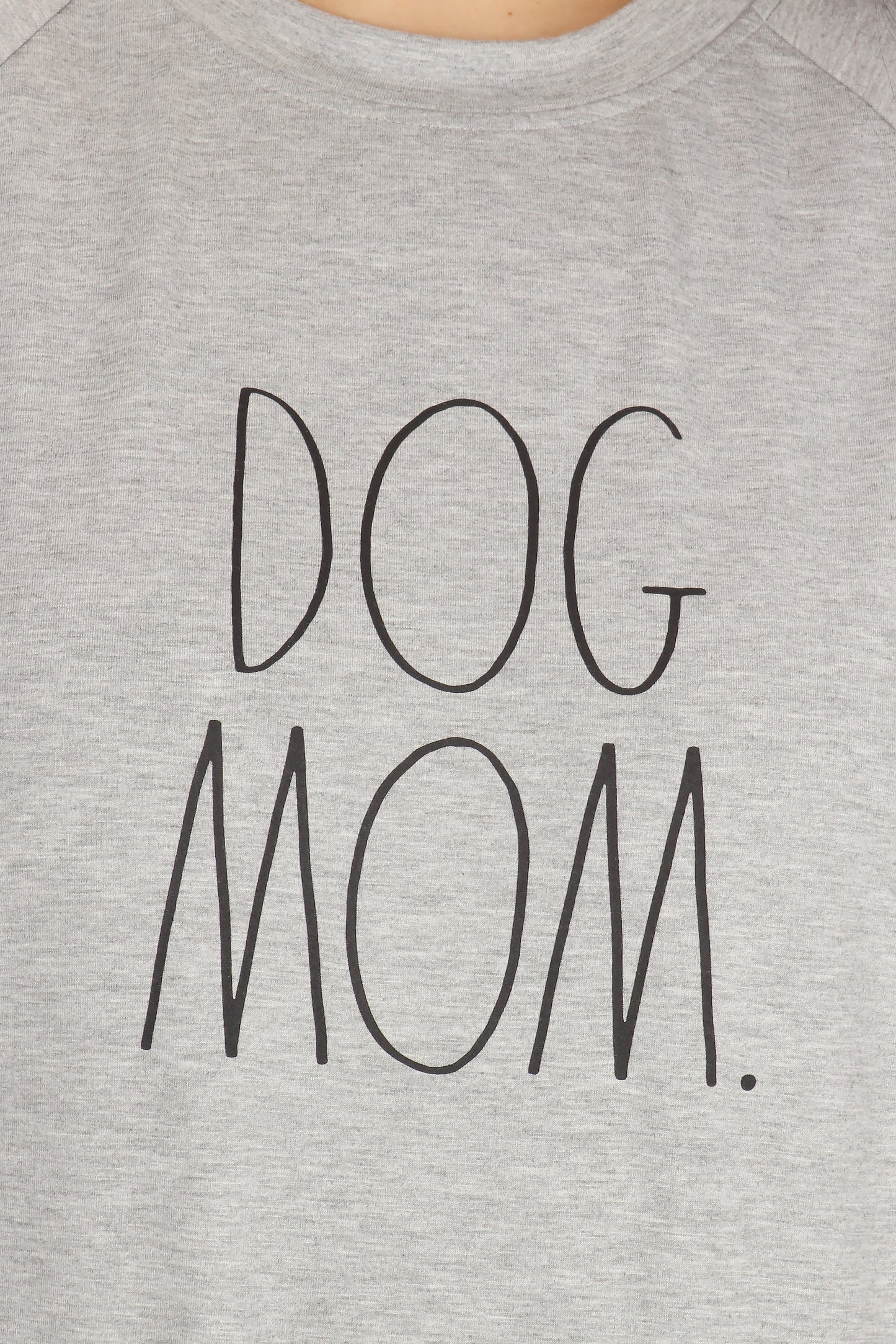 Women's "DOG MOM" Plus Size Studio Raglan Pullover Sweatshirt - Rae Dunn Wear