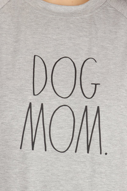 Women's "DOG MOM" Plus Size Studio Raglan Pullover Sweatshirt - Rae Dunn Wear