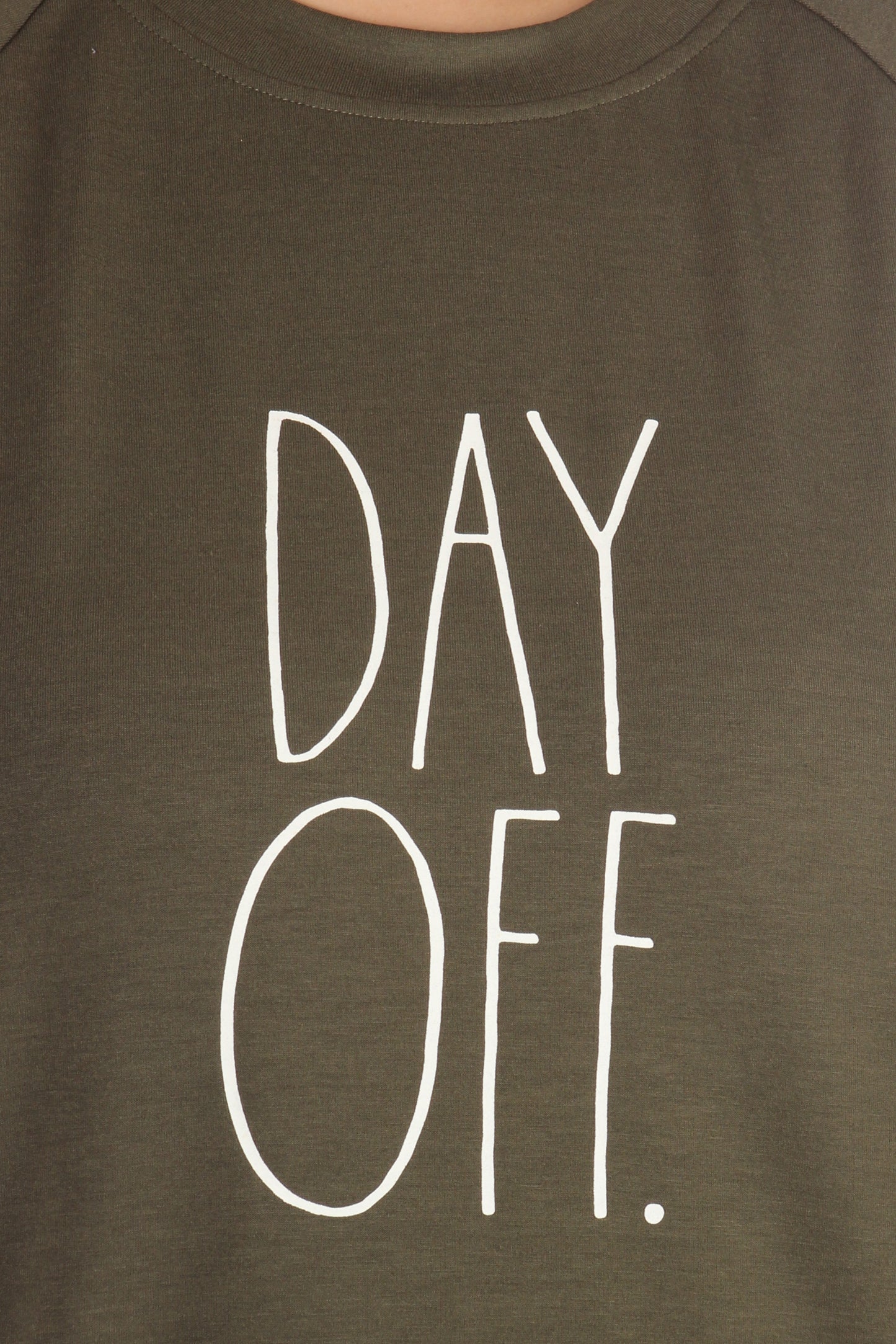 Women's "DAY OFF" Plus Size Studio Raglan Sweatshirt - Rae Dunn Wear