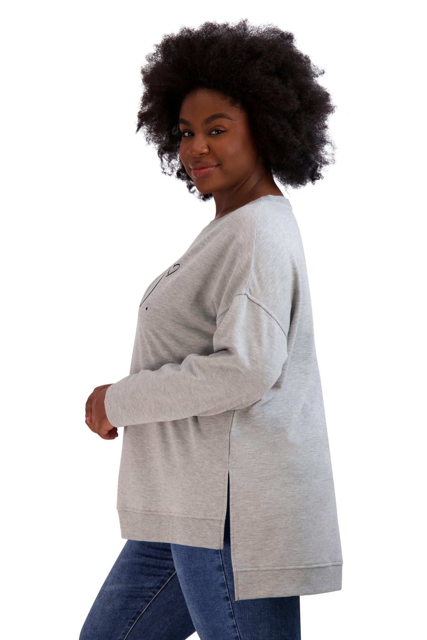 Women's Plus Size "BLESSED" HiLo Pullover Sweatshirt - Rae Dunn Wear