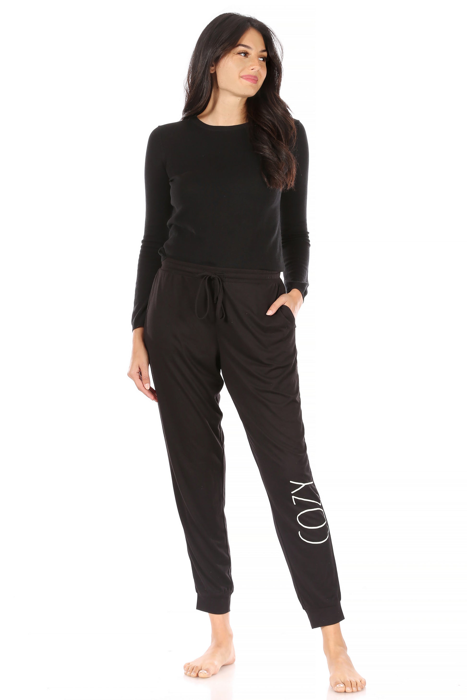 Women's "MERRY" & "COZY" 2-Pack Drawstring Jogger - Rae Dunn Wear