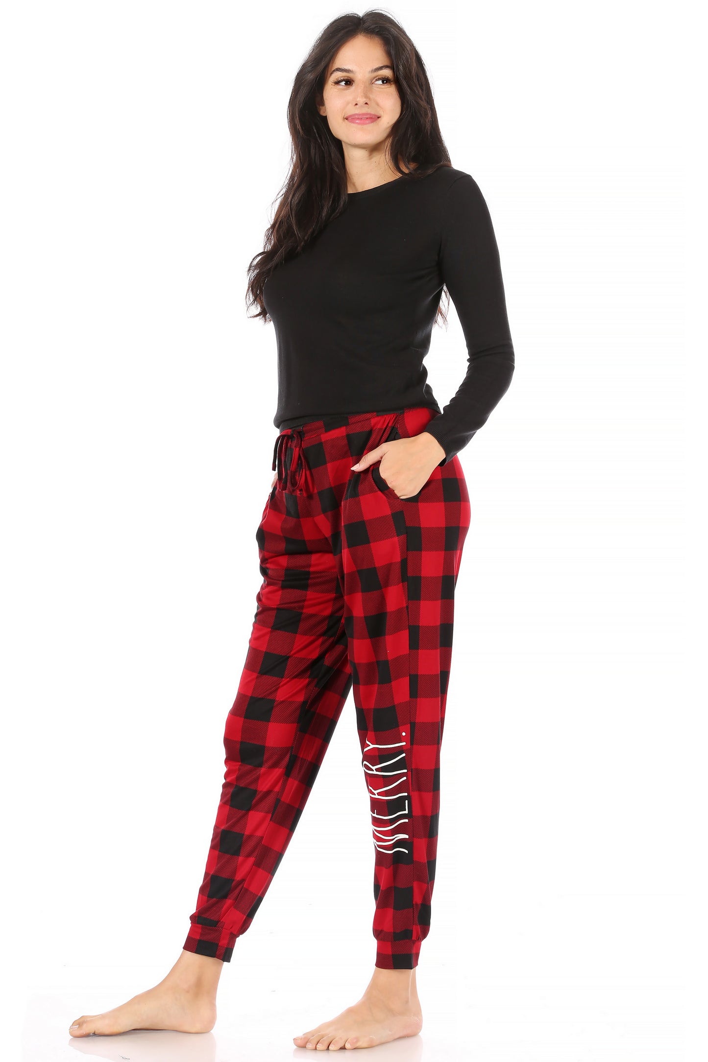 Women's "MERRY" & "COZY" 2-Pack Drawstring Jogger - Rae Dunn Wear