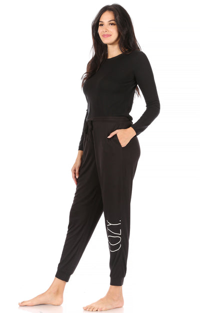 Women's "MERRY" & "COZY" 2-Pack Drawstring Jogger - Rae Dunn Wear