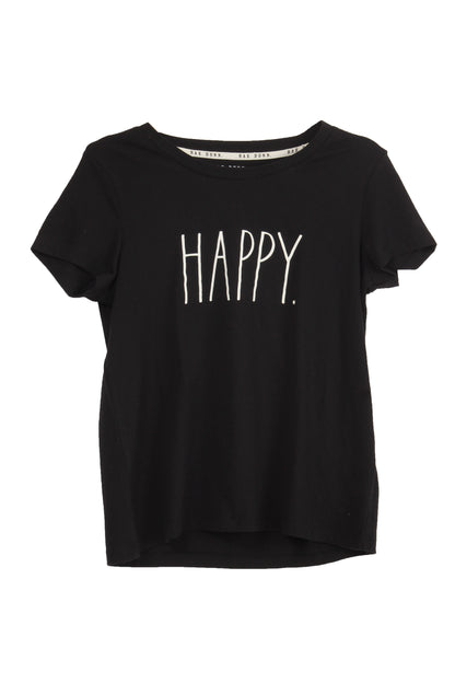 Women's "HAPPY" Short Sleeve Icon T-Shirt - Shop Rae Dunn Apparel and Sleepwear