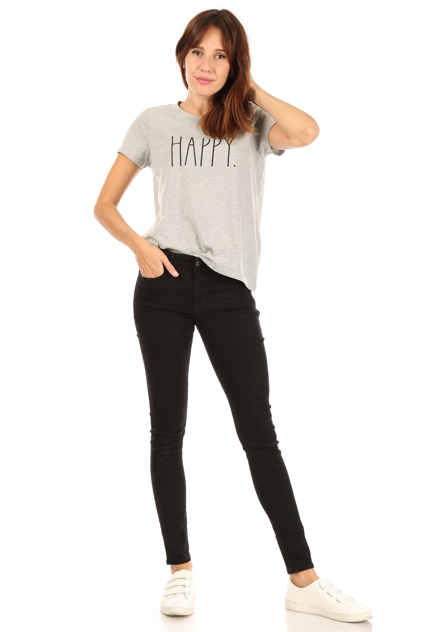 Women's "HAPPY" Short Sleeve Icon T-Shirt - Shop Rae Dunn Apparel and Sleepwear