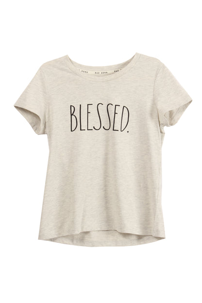 Women's "BLESSED" Short Sleeve Icon T-Shirt - Shop Rae Dunn Apparel and Sleepwear