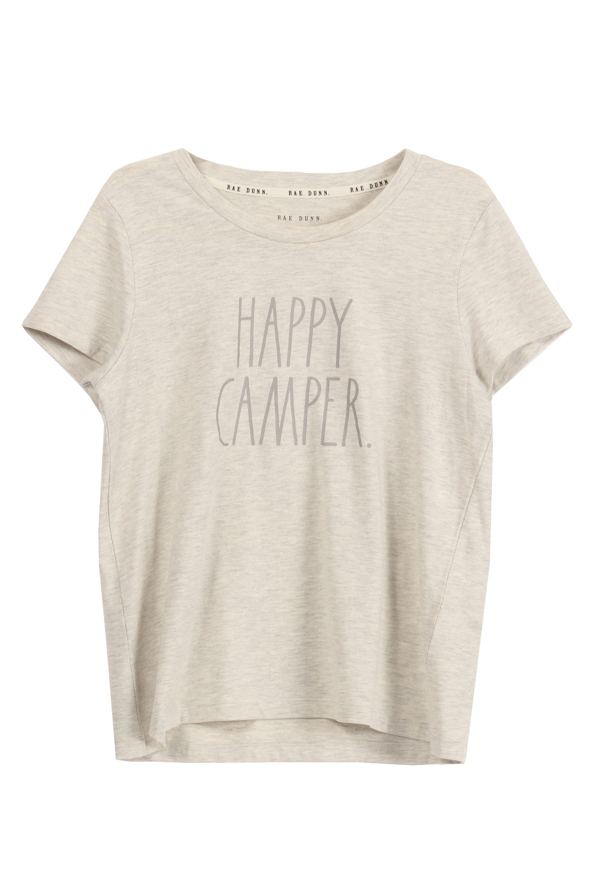 Women's "HAPPY CAMPER" Short Sleeve Icon T-Shirt - Shop Rae Dunn Apparel and Sleepwear