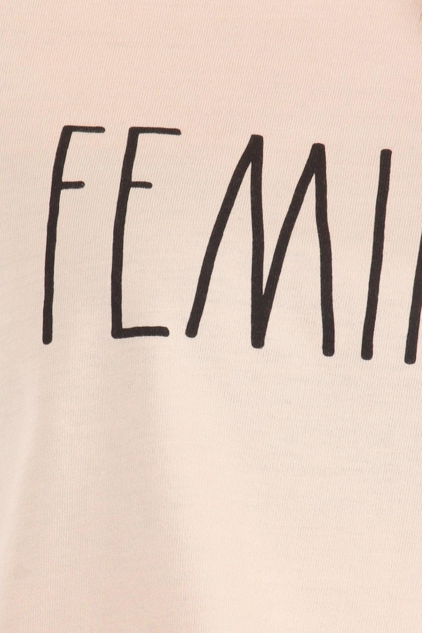 Women's "FEMINIST" Short Sleeve Icon T-Shirt - Shop Rae Dunn Apparel and Sleepwear