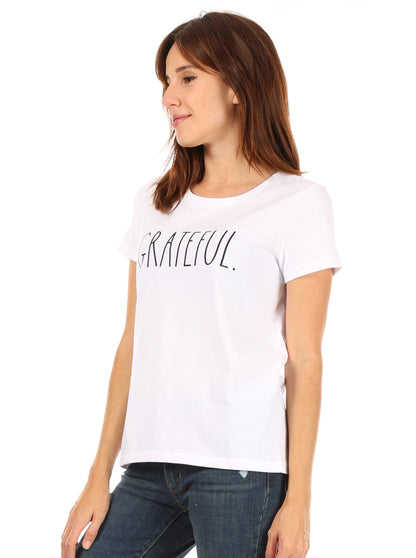 Women's "GRATEFUL" Short Sleeve Icon T-Shirt - Shop Rae Dunn Apparel and Sleepwear