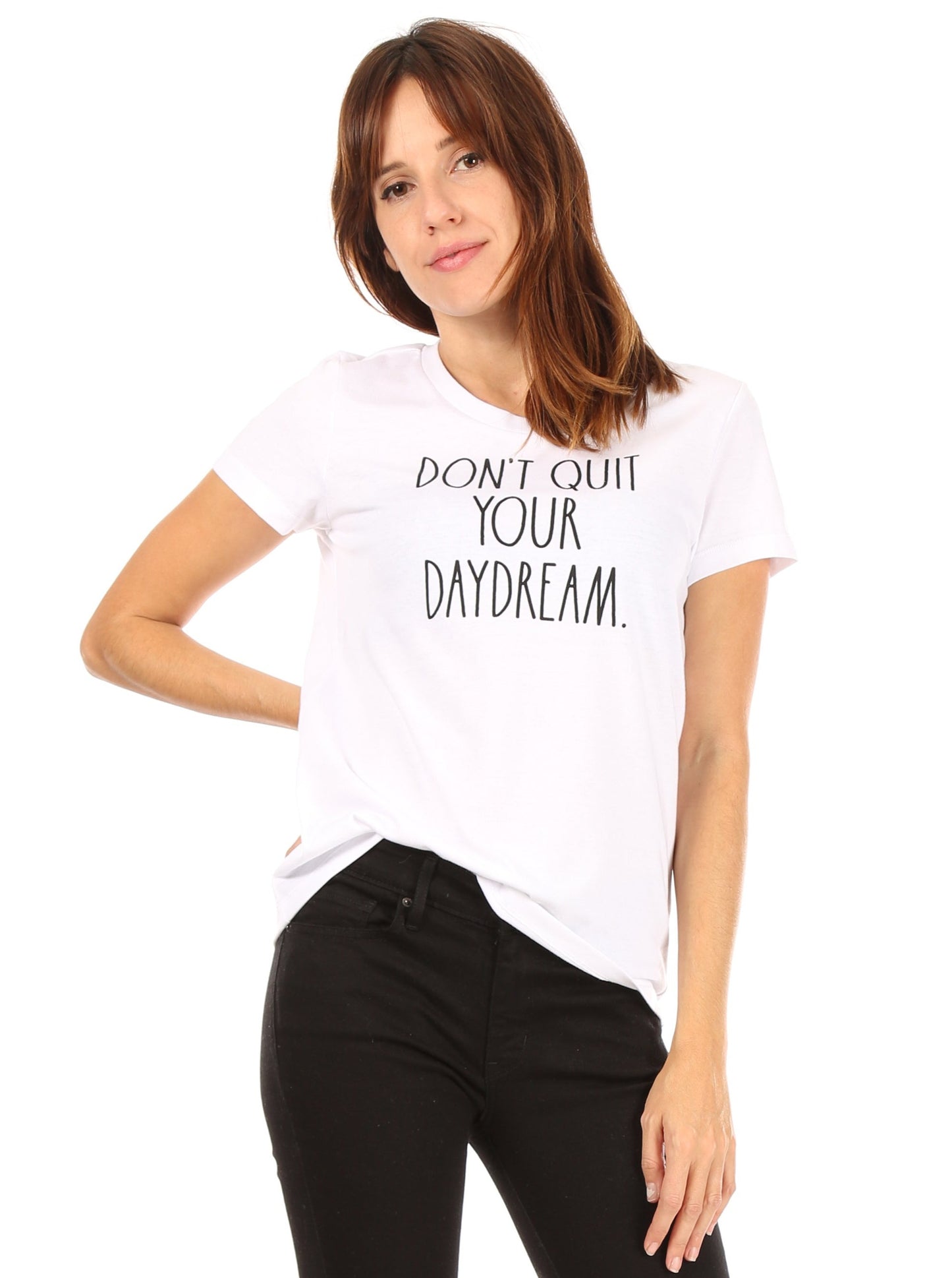 Women's "DON'T QUIT YOUR DAYDREAM" Short Sleeve Icon T-Shirt - Shop Rae Dunn Apparel and Sleepwear