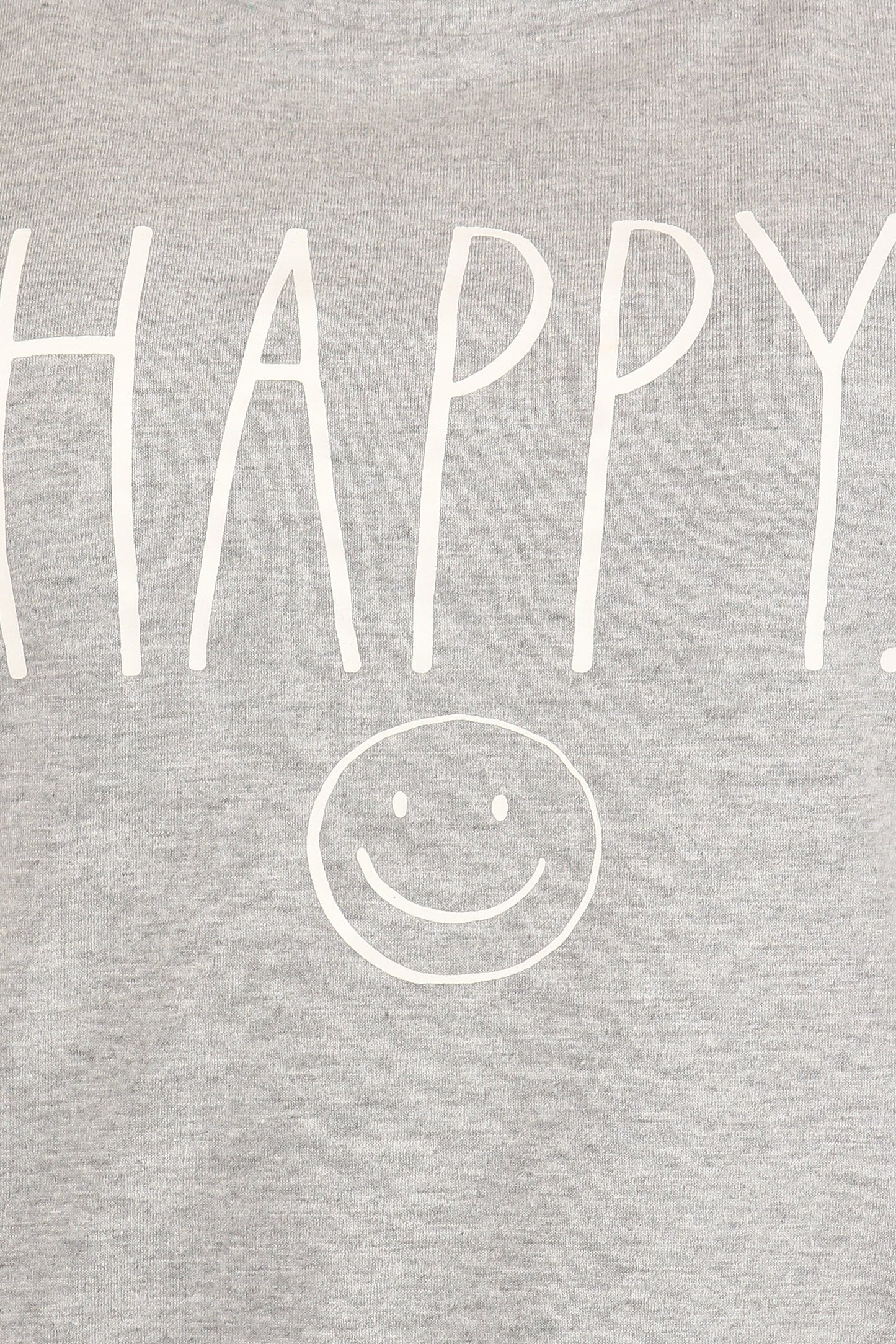 Women's "HAPPY" Short Sleeve Shirttail Hem T-Shirt - Rae Dunn Wear