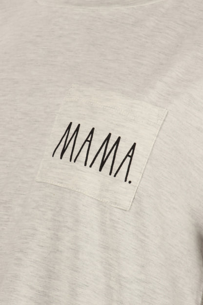 Women's "MAMA" Short Sleeve Boxy T-Shirt with Pocket - Rae Dunn Wear