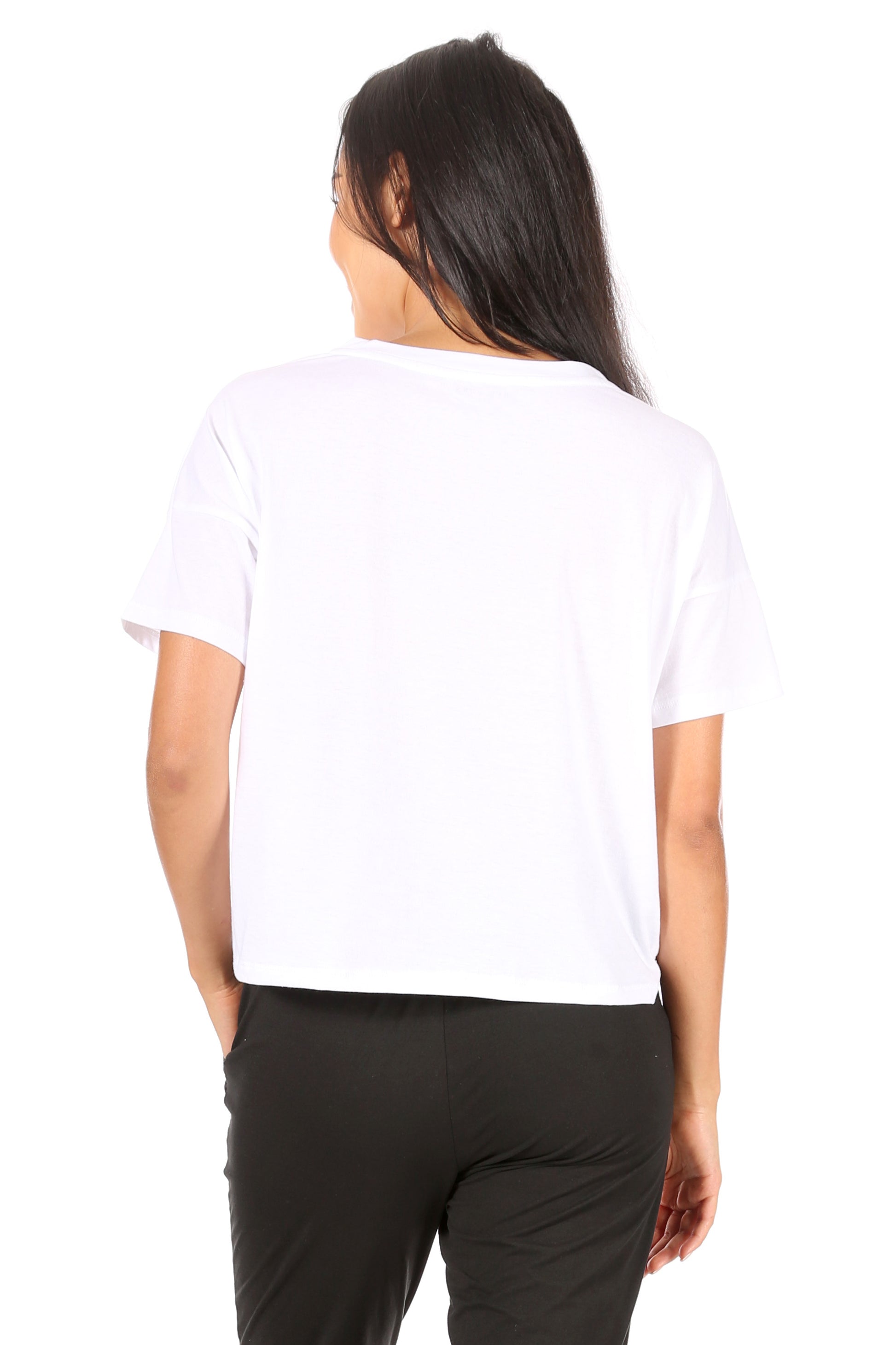 Women's "#1 MOM" Short Sleeve Boxy T-Shirt with Pocket - Rae Dunn Wear