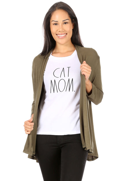 Women's "CAT MOM" Short Sleeve Icon T-Shirt - Rae Dunn Wear