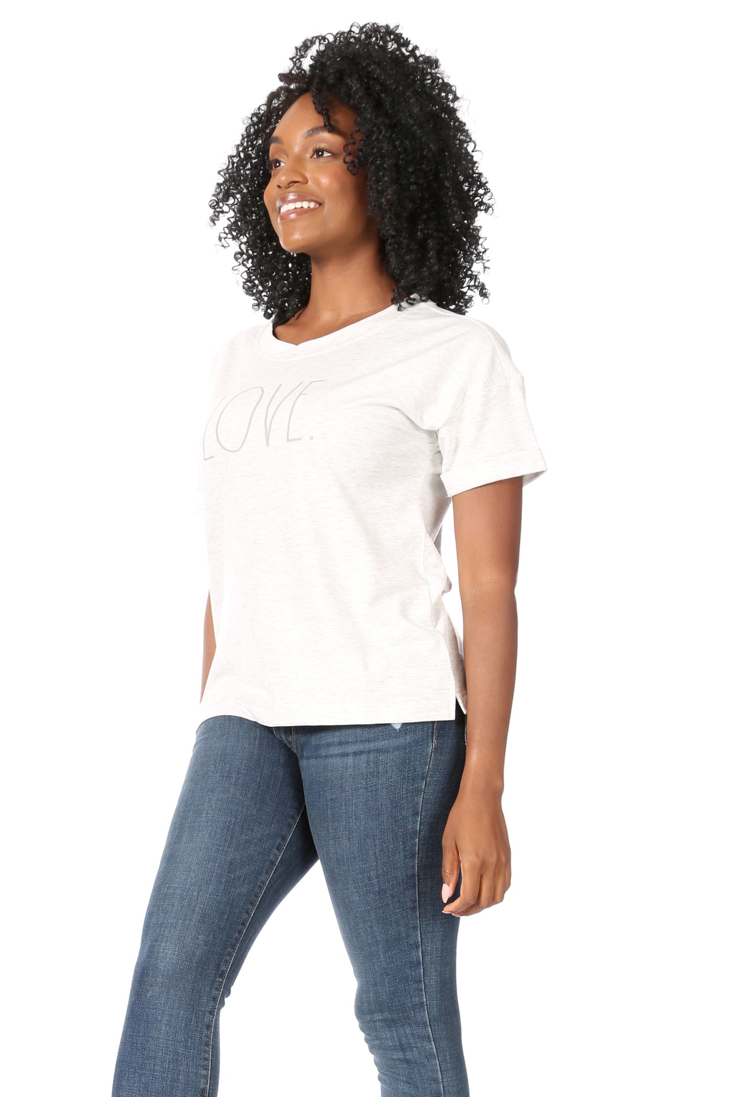 Women's "LOVE" Oversized Drop Sleeve T-Shirt - Rae Dunn Wear