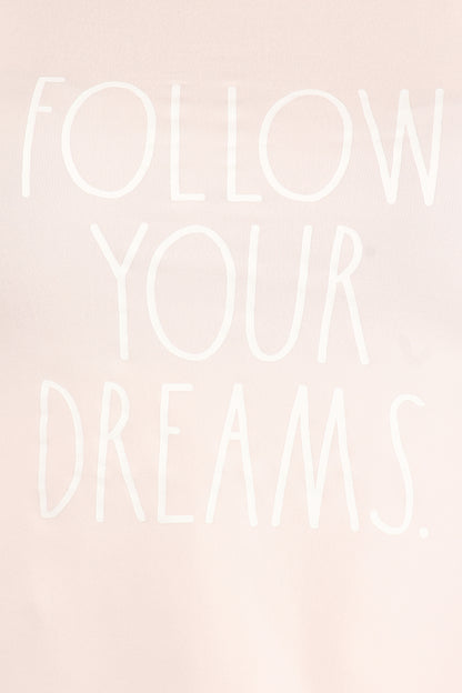 Women's "FOLLOW YOUR DREAMS" Tank and Short Pajama Set - Rae Dunn Wear