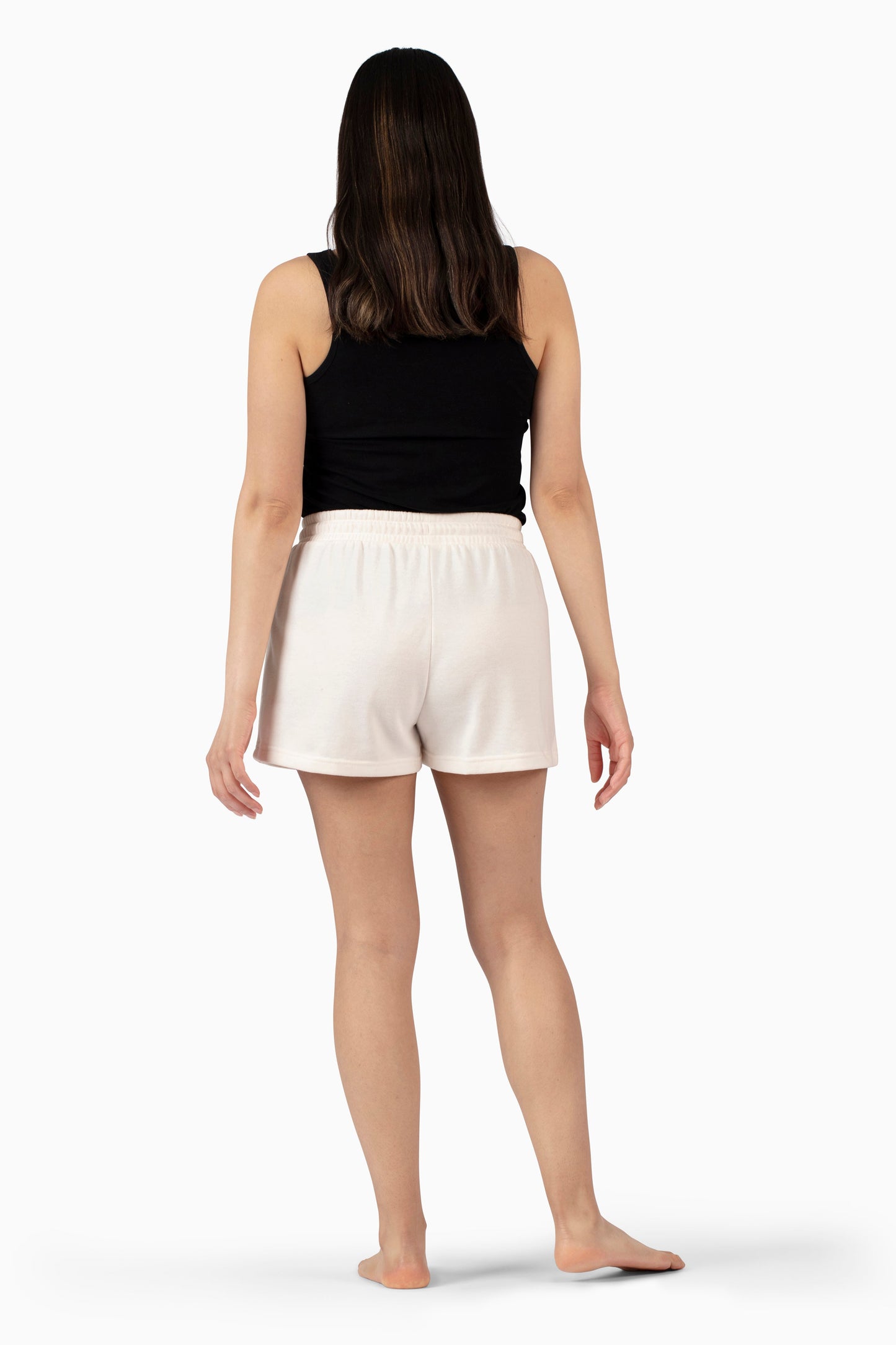 Women's French Terry Crochet Trim Drawstring Shorts - Rae Dunn Wear