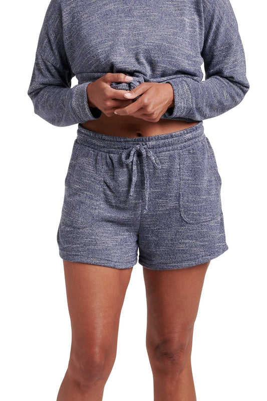 Women's Knit Terry Drawstring Shorts with Pockets - Rae Dunn Wear