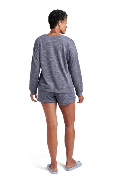 Women's Knit Terry Pullover Sweatshirt - Rae Dunn Wear