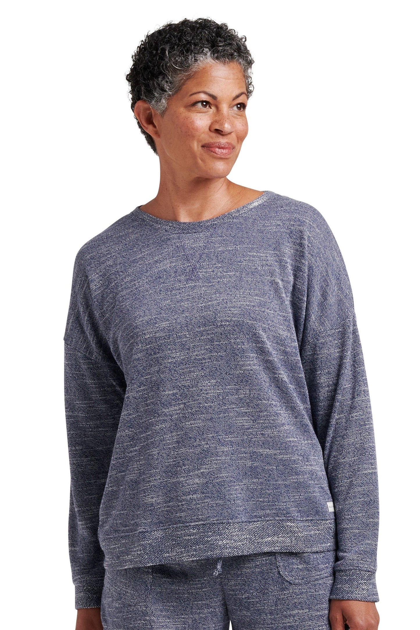 Women's Knit Terry Pullover Sweatshirt - Rae Dunn Wear