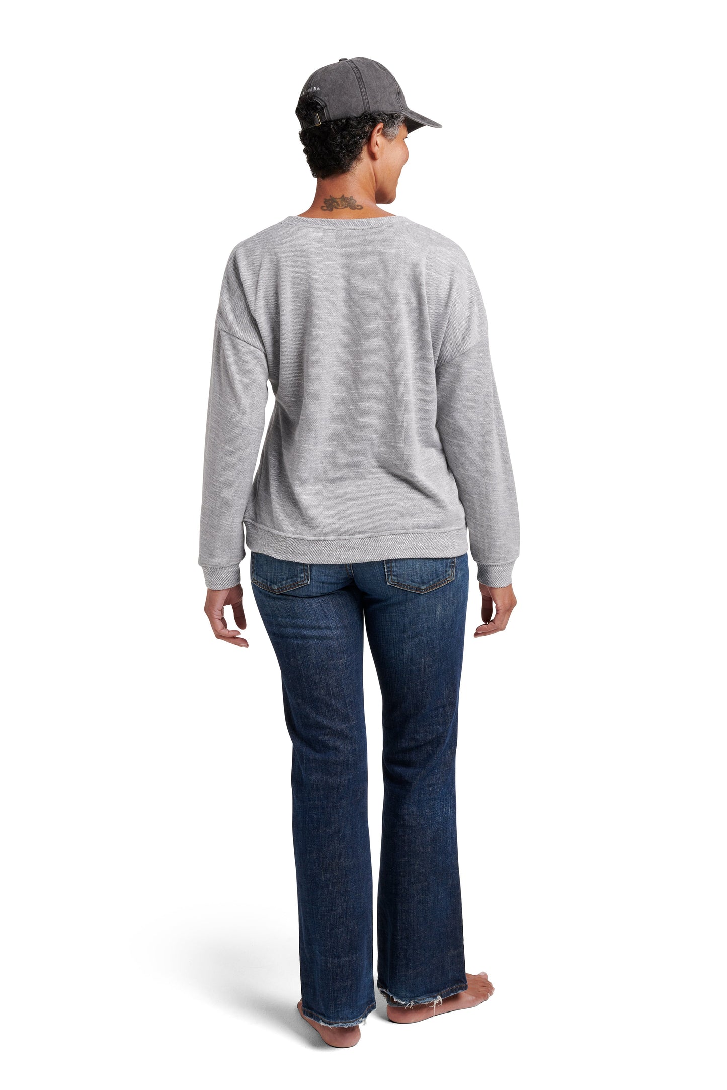 Women's Knit Terry Pullover Sweatshirt - Rae Dunn Wear