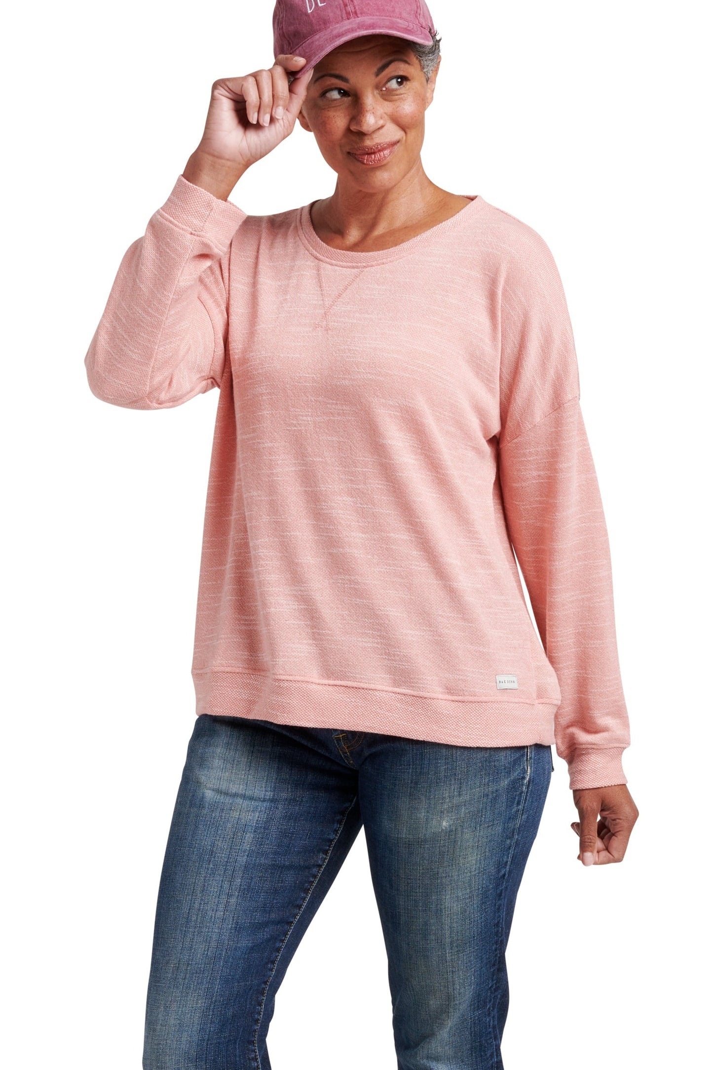 Women's Knit Terry Pullover Sweatshirt - Rae Dunn Wear